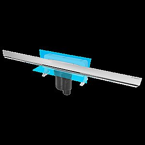 Душевой лоток прямой Berges Wall 100 090057 матовый хром купить в интернет-магазине Sanbest