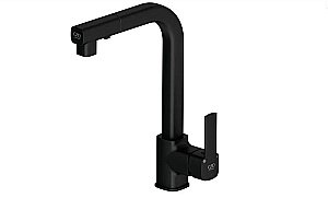 Смеситель для кухни GPD Pedra Colored MES160-S черный купить в интернет-магазине сантехники Sanbest