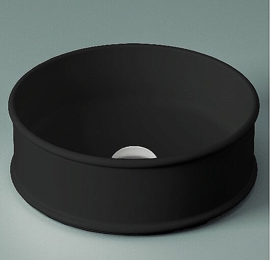 Раковина накладная Artceram Atelier 44 ATL001 17 00 черная матовая купить в интернет-магазине Sanbest