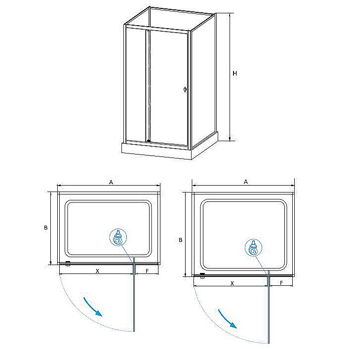 Душевая кабина RGW Andaman AN-207 90х90 411320799-95 стекло прозрачное/профиль белый купить в интернет-магазине Sanbest