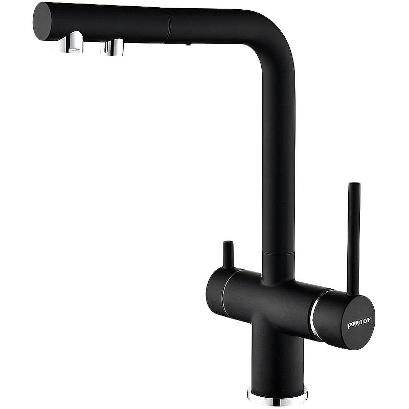 Смеситель для кухни Paulmark Serpentine Se213222-AN антрацит купить в интернет-магазине сантехники Sanbest