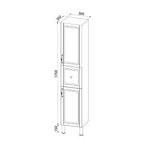 Пенал Iddis Oxford OXF36W0i97 36 для ванной в интернет-магазине сантехники Sanbest