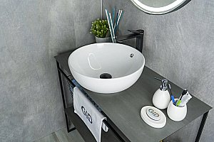 Раковина накладная Gid Esfera 43 N9003a 51103 белая купить в интернет-магазине Sanbest