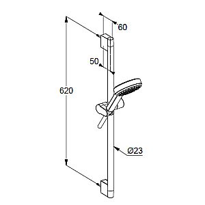 Душевой гарнитур Kludi Dive 6963005-00 хром купить в интернет-магазине сантехники Sanbest
