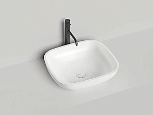 Раковина накладная Salini Gloria 08 1102208M 49,5 из искусственного камня S-Stone, белая матовая купить в интернет-магазине Sanbest