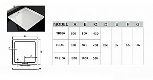 Душевой поддон WeltWasser WW TR TRS80 80х80 белый купить в интернет-магазине Sanbest