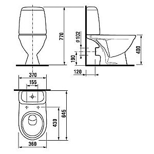 Унитаз-компакт Jika Baltic 8.2428.6.000.242.9 белый, с бачком купить в интернет-магазине Sanbest
