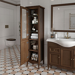 Пенал Caprigo Lion 38350-036.000.00.20 46 орех античный для ванной в интернет-магазине сантехники Sanbest