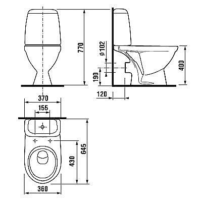 Унитаз-компакт Jika Baltic 8.2428.6.000.242.9 белый, с бачком купить в интернет-магазине Sanbest