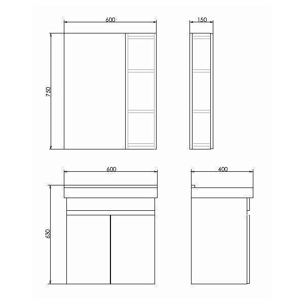 Зеркало со шкафом Comforty Тромсе 60 в ванную от интернет-магазине сантехники Sanbest