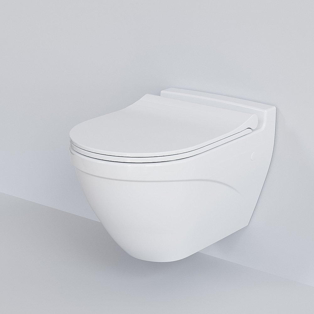 Унитаз подвесной Ambassador Nord 133T20001 белый купить в интернет-магазине Sanbest