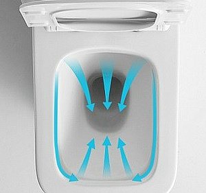Унитаз напольный Ceramalux TR2170 белый, с крышкой микролифт, слив торнадо купить в интернет-магазине Sanbest
