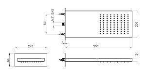 Верхний душ Bossini Manhattan I00570.030 хром купить в интернет-магазине сантехники Sanbest