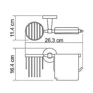 Держатель для освежителя и туалетной бумаги WasserKRAFT Isen К-4059 купить в интернет-магазине сантехники Sanbest