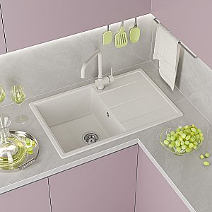 Кухонная мойка Misty Linkor 78 LIN-78х51-03 жасмин купить в интернет-магазине сантехники Sanbest