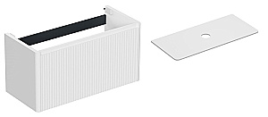 Тумба с раковиной и столешницей Allen Brau Gravity 100 1.370018.WM белая матовая для ванной в интернет-магазине Sanbest