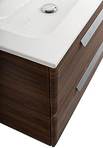 Тумба с раковиной Cezares ECO-CER-N 80 ECO-CER-N-800-2C-SO-NCS-P орех шоколад софт для ванной в интернет-магазине Sanbest