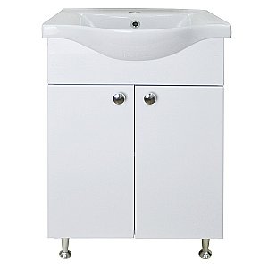 Тумба с раковиной Loranto Моника New CS00071367 65 раковина Basic 65, белая для ванной в интернет-магазине Sanbest