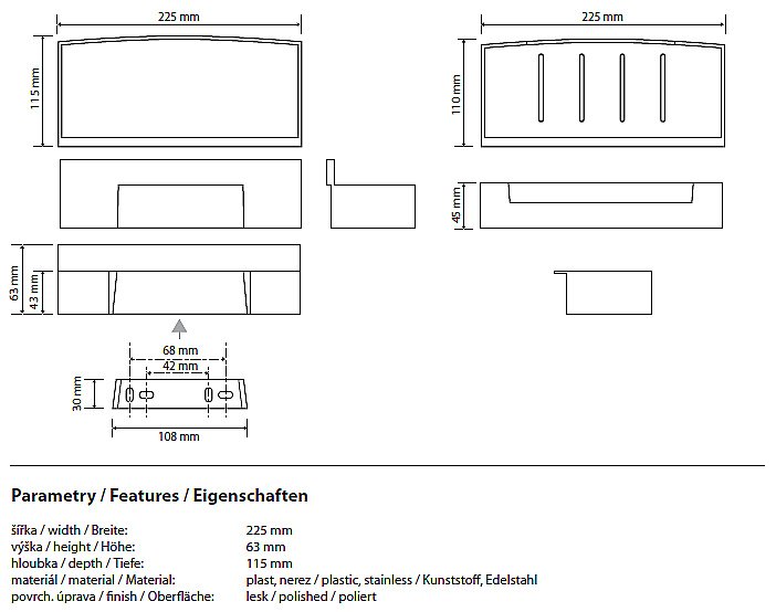 Мыльница Bemeta Cytro 102208302 купить в интернет-магазине сантехники Sanbest