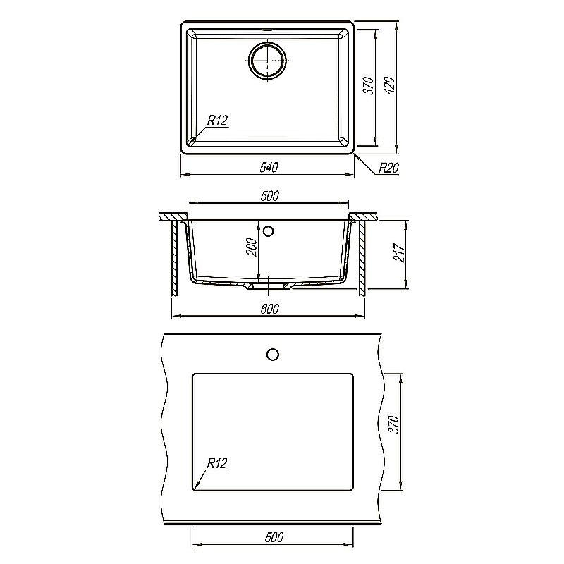 Кухонная мойка Lemark Sinara 540-U 9910074 бежевая купить в интернет-магазине сантехники Sanbest
