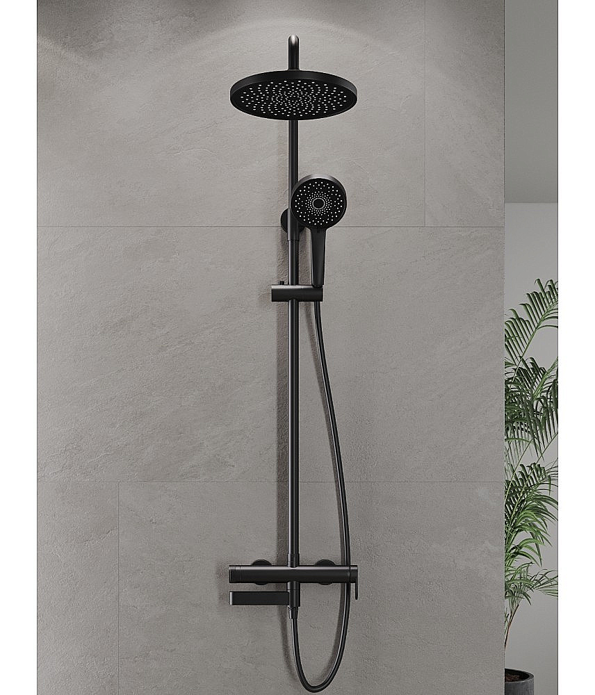 Душевая система Agger Sweet A2793344 черный матовый купить в интернет-магазине сантехники Sanbest