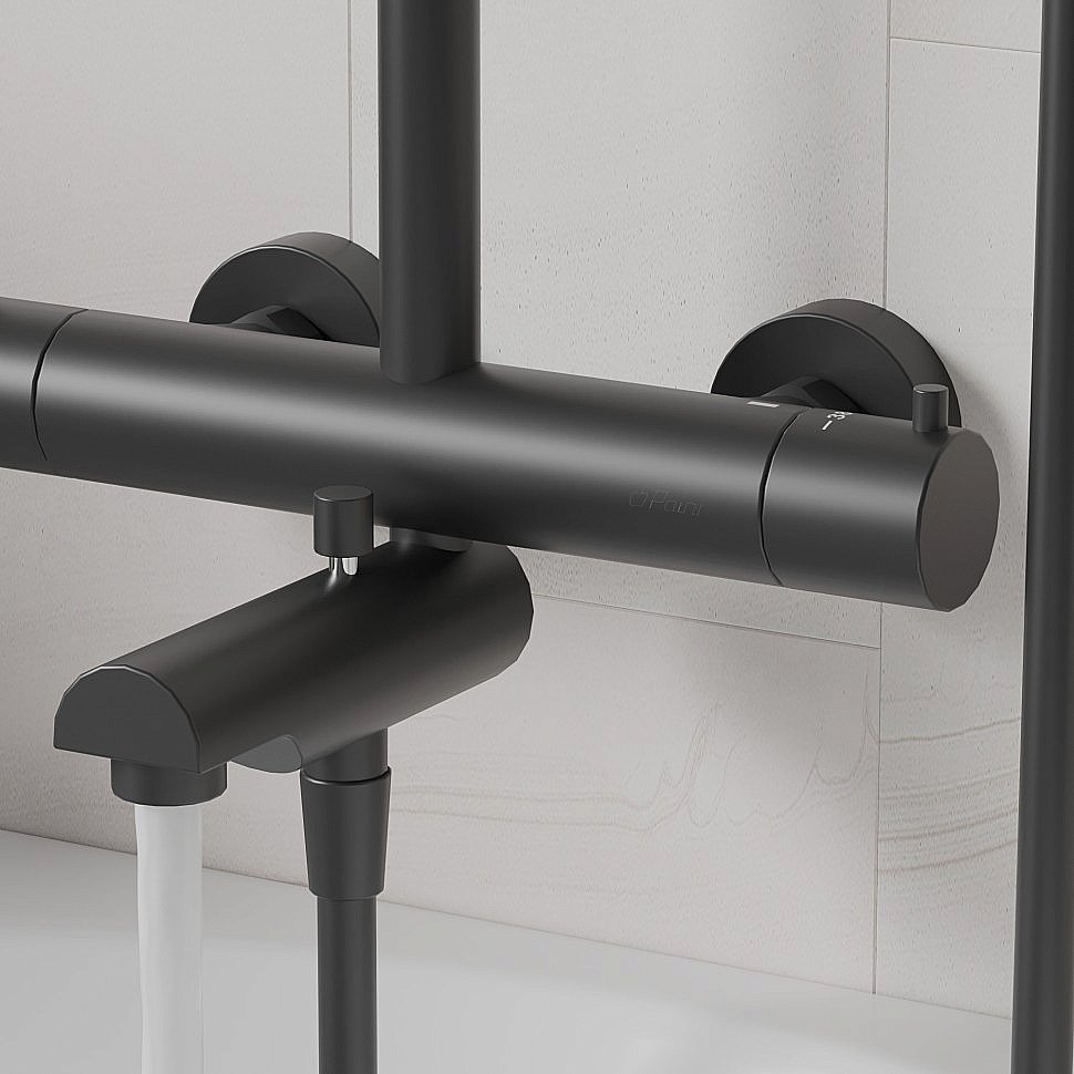 Душевая система Paini Cox 78YO687TH1KM черная купить в интернет-магазине сантехники Sanbest