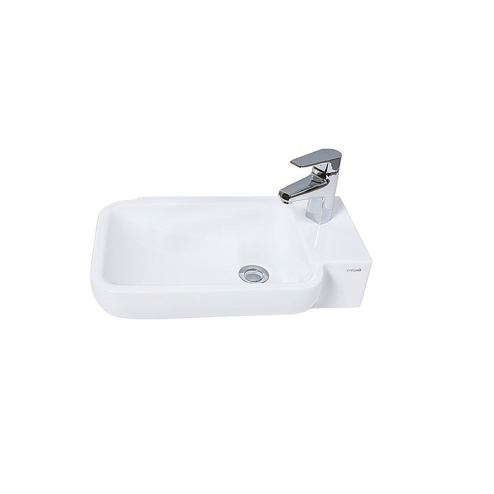 Раковина Creavit Elmas 52,5 TP027-0000 белая купить в интернет-магазине Sanbest