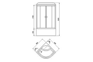 Душевая кабина Royal Bath RB90CK5-WT 90x90 профиль белый/стекло прозрачное купить в интернет-магазине Sanbest