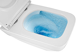 Унитаз подвесной Azario Moneo AZ-0062 UQ1 белый, безободковый, с крышкой микролифт, слив торнадо купить в интернет-магазине Sanbest