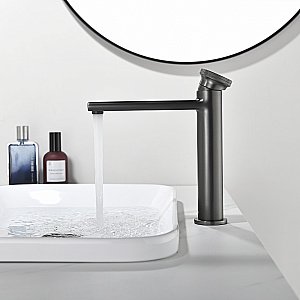 Смеситель для раковины Black&white Gravity GF-7307-GM оружейная сталь матовая купить в интернет-магазине сантехники Sanbest