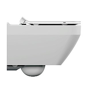 Унитаз подвесной Cersanit CREA SQUARE CO DPL EO SLIM c инсталляцией LINK PRO/кнопка TWINS хром глянцевый, с крышкой микролифт, безободковый купить в интернет-магазине Sanbest