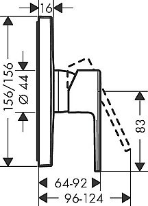 Смеситель для душа Hansgrohe Vernis Shape 71668000 купить в интернет-магазине сантехники Sanbest