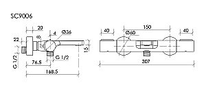 Смеситель для ванны и душа Sancos Etna SC9006MB черный матовый купить в интернет-магазине сантехники Sanbest