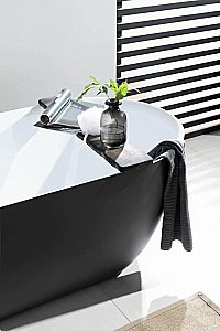 Акриловая ванна Aquanet DELIGHT 289723 170x78 белый/черный матовый купить в интернет-магазине Sanbest