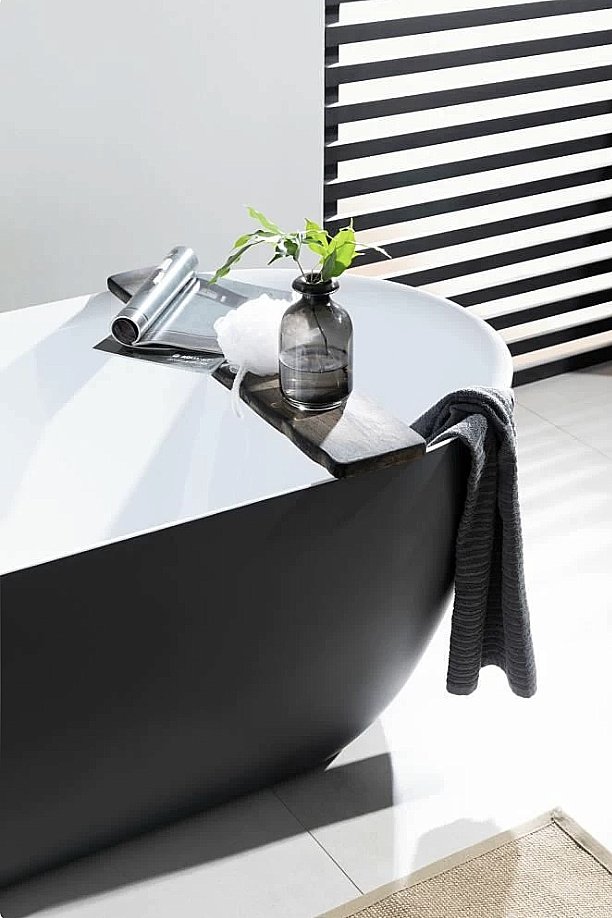 Акриловая ванна Aquanet DELIGHT 289723 170x78 белый/черный матовый купить в интернет-магазине Sanbest