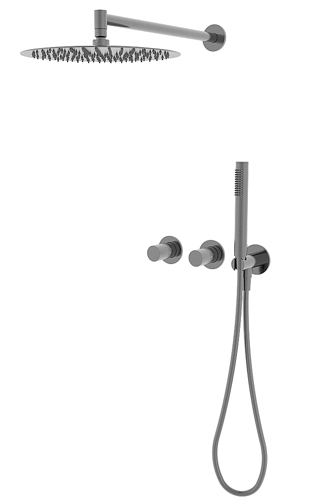 Душевая система Vincea Aura VSFW-6AU1GM вороненая сталь купить в интернет-магазине сантехники Sanbest