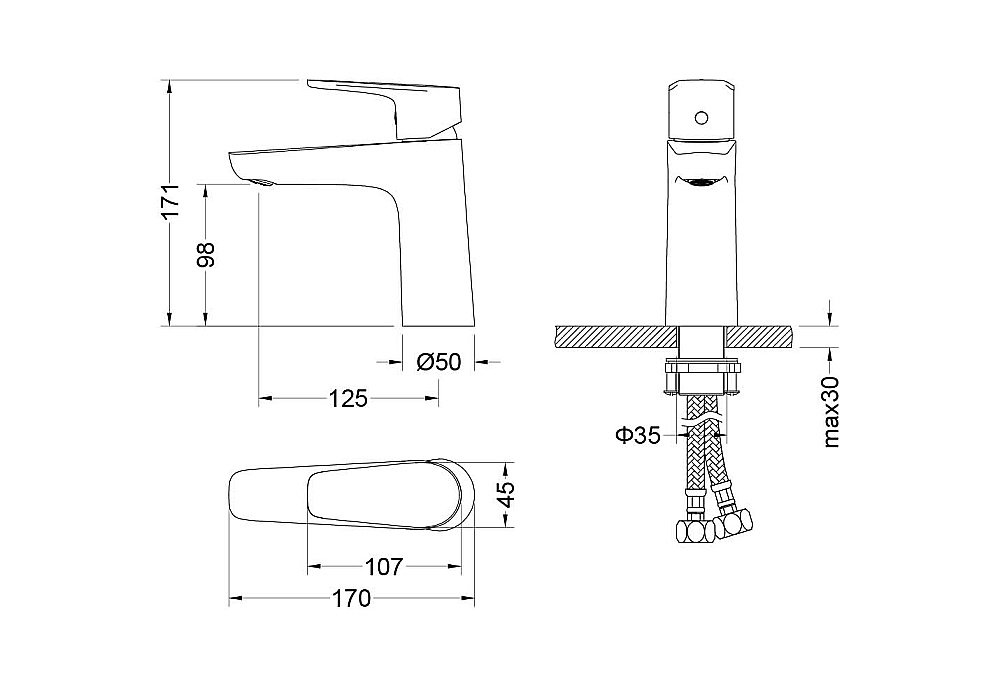 Смеситель для раковины Aquatek Бетта AQ1110CR хром купить в интернет-магазине сантехники Sanbest