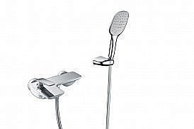 Смеситель для ванны Timo Helmi 4014/00-16Y хром,белый купить в интернет-магазине сантехники Sanbest