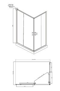 Душевой уголок Ambassador Kingston 80x120 14011101 купить в интернет-магазине Sanbest