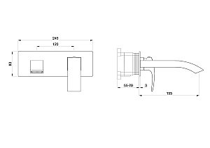 Смеситель для раковины встраиваемый WONZON & WOGHAND FIT, Хром (WW-88869009-CR) купить в интернет-магазине сантехники Sanbest