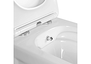 Унитаз подвесной Aquatek ДИВА AQ2012B-00 белый, с функцией биде, безободковый, с крышкой микролифт купить в интернет-магазине Sanbest