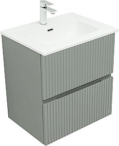 Тумба с раковиной Aquanet Джейн 313316/254363 60 мисти грин для ванной в интернет-магазине Sanbest