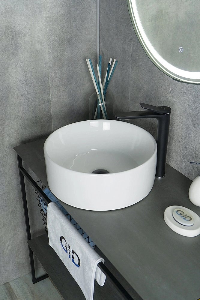 Раковина накладная Gid Esfera 40 N9011 51105 белая купить в интернет-магазине Sanbest