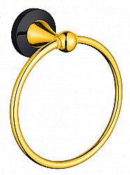 Полотенцедержатель CeramaLux Luxury 57506 черный матовый/золото купить в интернет-магазине сантехники Sanbest