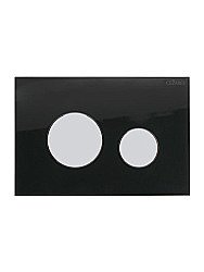 Кнопка для инсталляции Cezares LUX-GN-BORO-C черная глянцевая, хром купить в интернет-магазине сантехники Sanbest