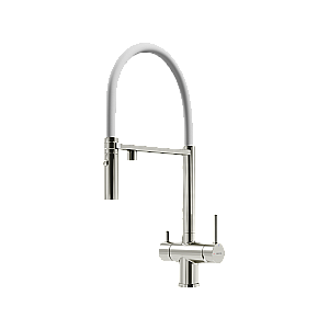 Смеситель для кухни Sancos Imola SC4010BNwh брашированный никель/белый купить в интернет-магазине сантехники Sanbest