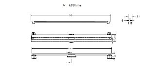 Душевой лоток прямой Berges Super Slim 60 091052 хром глянец купить в интернет-магазине Sanbest