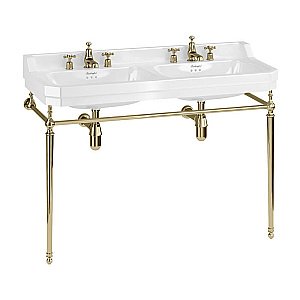 Консоль с раковиной Burlington Edwardian B21 3TH 120 золото для ванной в интернет-магазине сантехники Sanbest