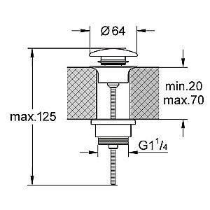 Донный клапан Kerasan Nolita Белый матовый купить в интернет-магазине сантехники Sanbest