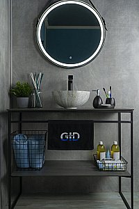 Раковина накладная Gid Esfera 32 Mnc487 54435 белая мрамор купить в интернет-магазине Sanbest